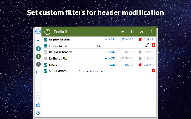 ModHeader - Modify HTTP headers 4