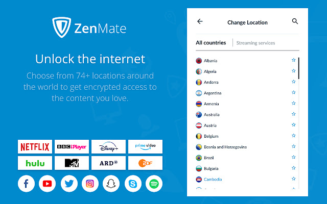 免费 VPN ZenMate - Free VPN Chrome 1