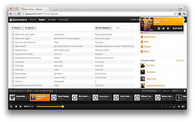 GrooveControl for Grooveshark 1