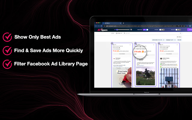 AdSparo - AdLibrary Ad Finder & Ad spy Tool-Chrome效率插件-易解析chrome插件网
